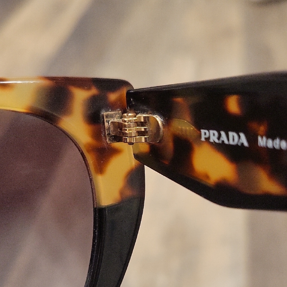 Prada Black and Tortoise Sunglasses - Picture 11 of 14